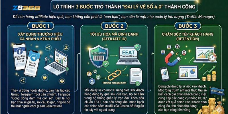 Lộ trình 3 bước trở thành "Đại lý vé số 4.0" thành công